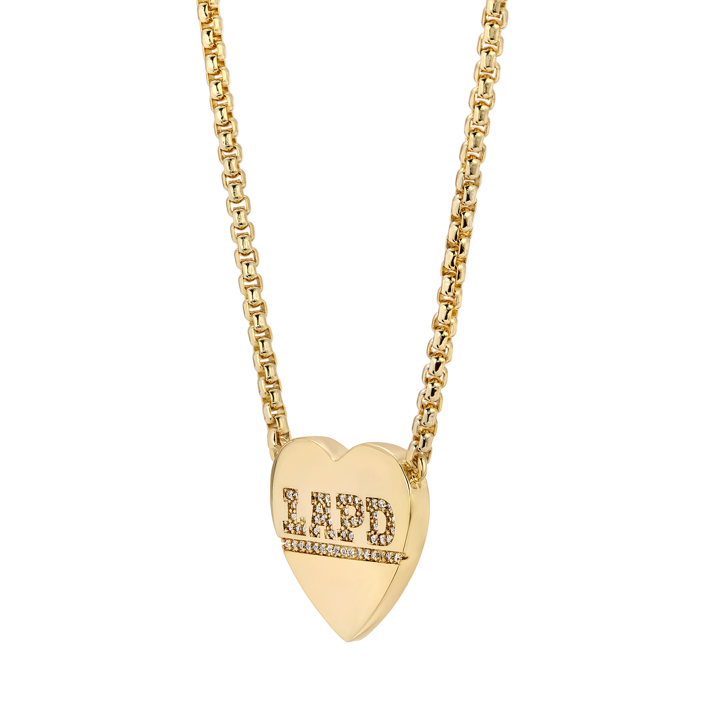 Safety Charm Necklace in Gold