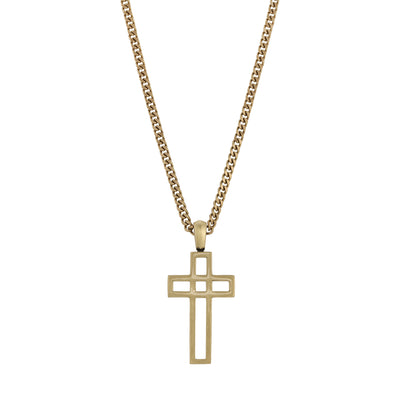 Antique Honor Cross Necklace in Gold