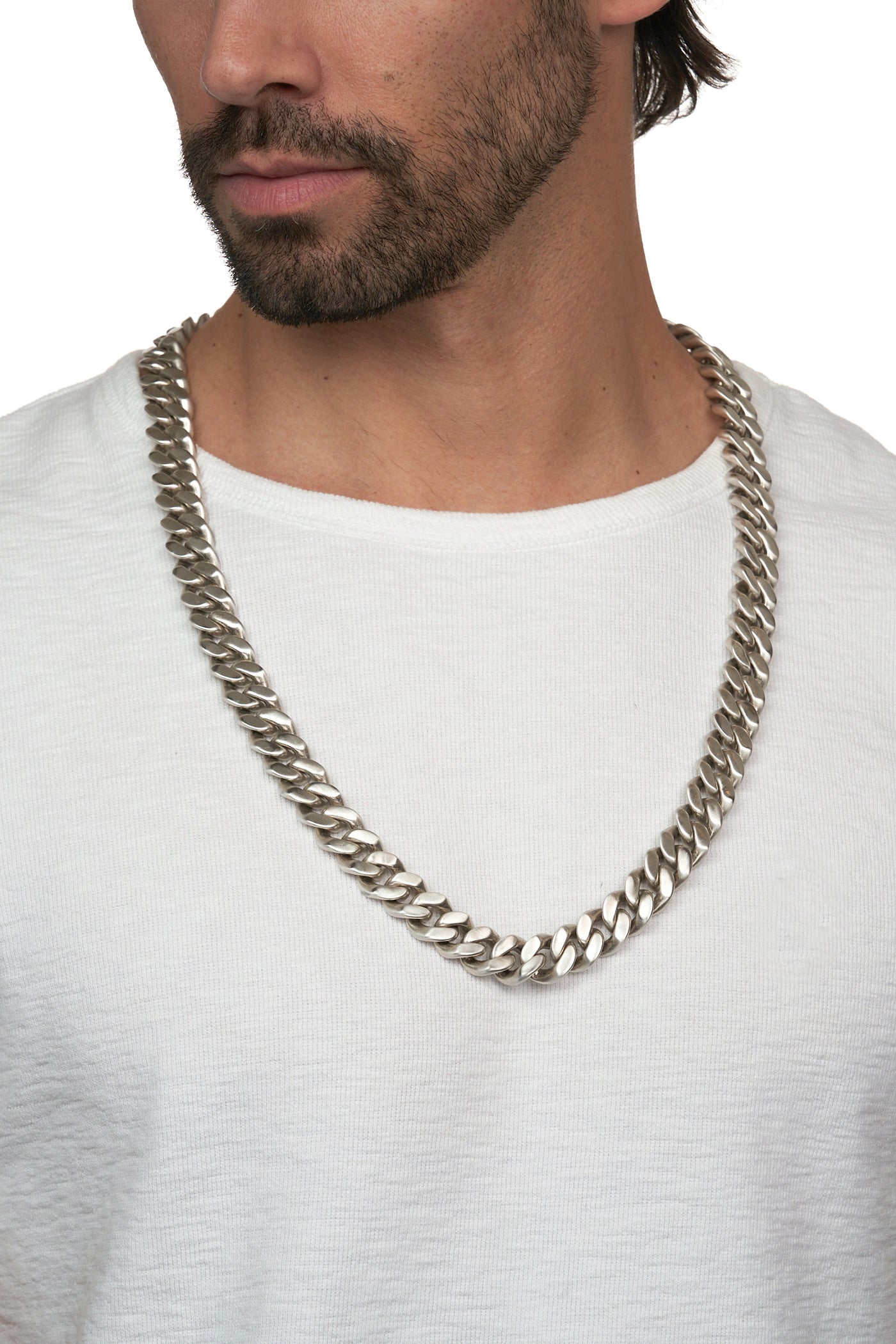 brightness Dog Tag with Rhodium chain