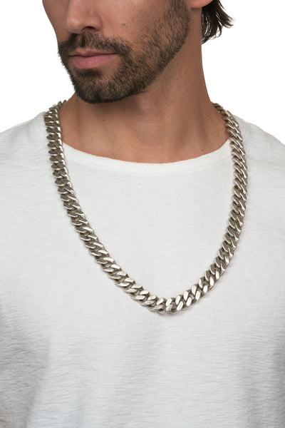 brightness Dog Tag with Rhodium chain