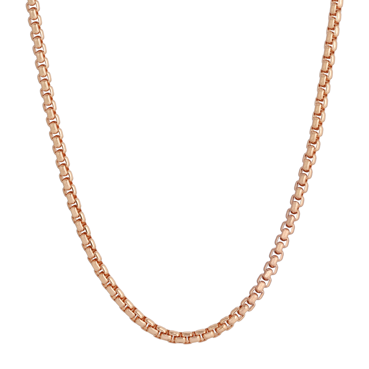 Rose Gold Plated 31" Chain Necklace