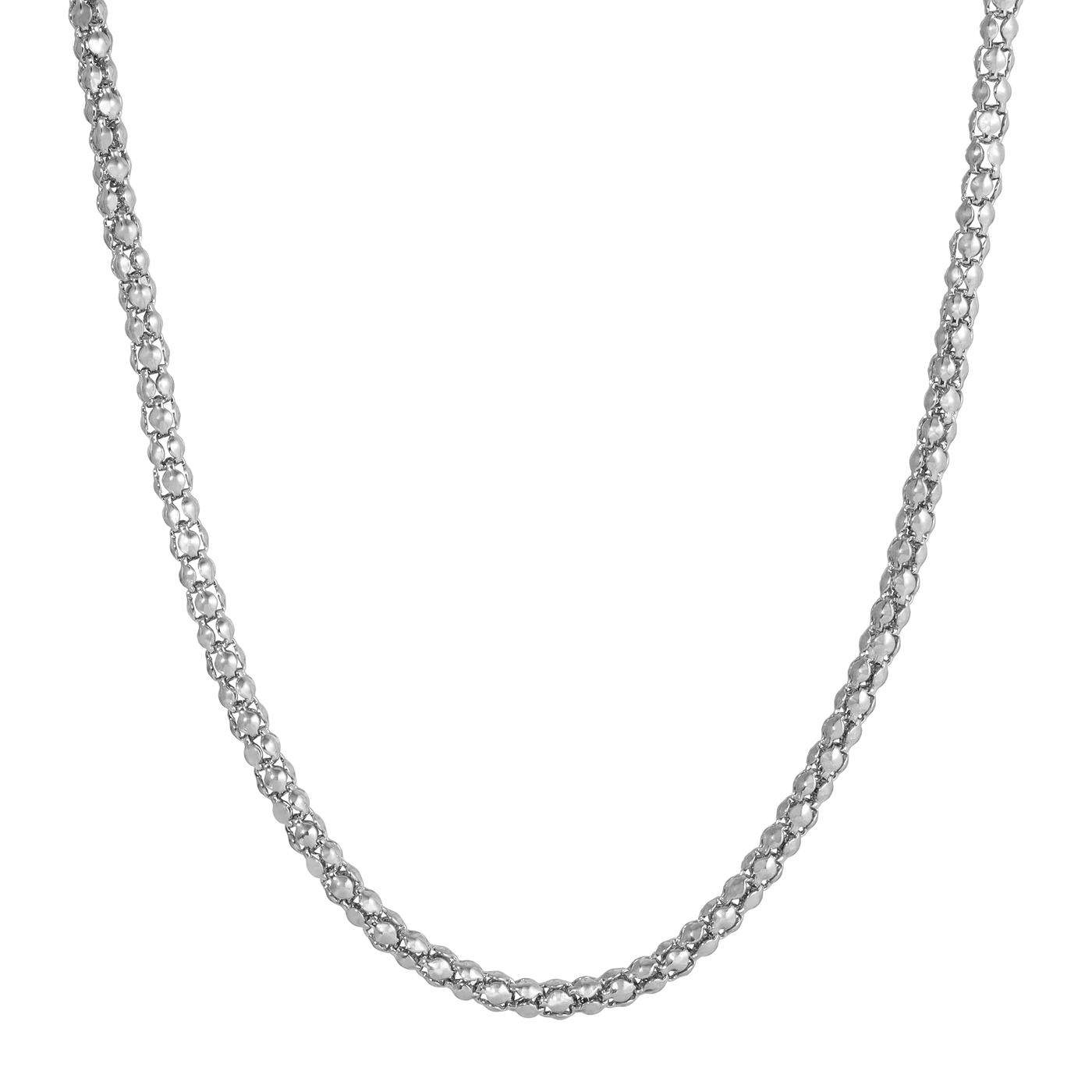 Rhodium Plated 31" Chain Necklace