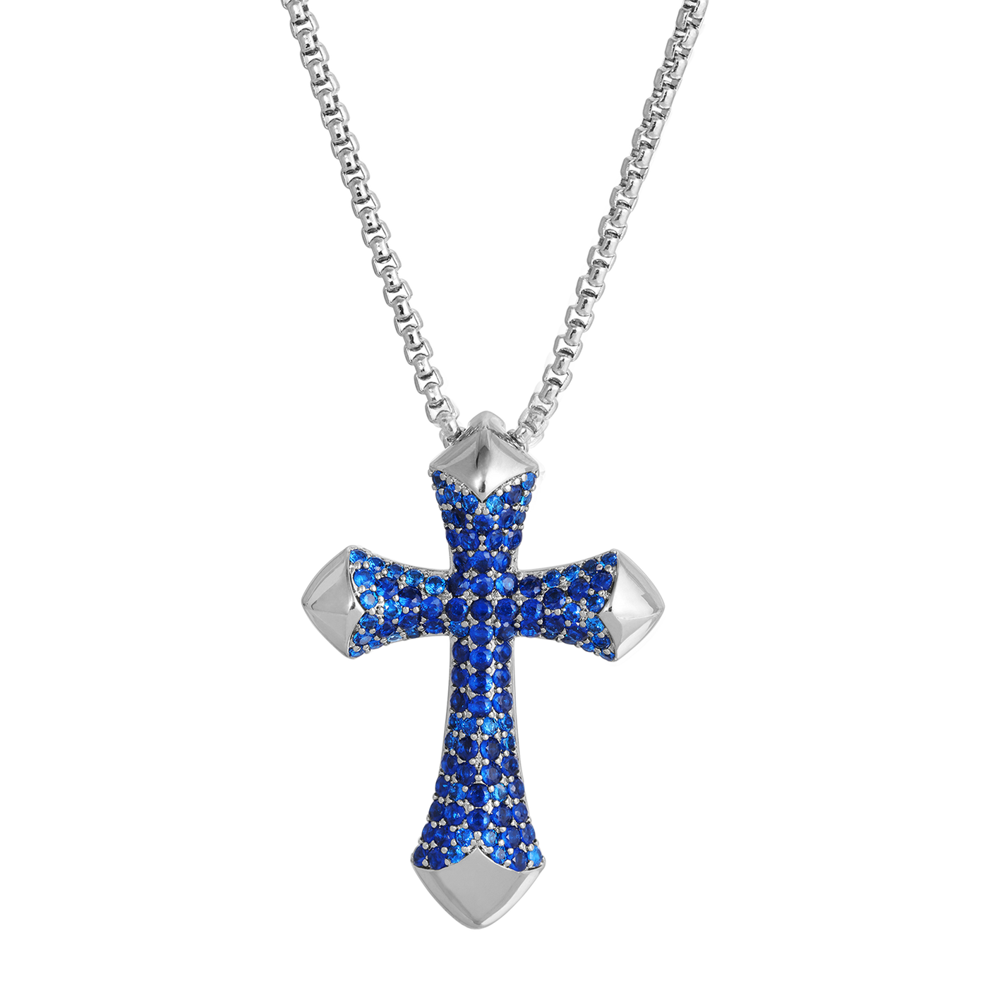 Goodwill Necklace in Blue Cubic Zirconia