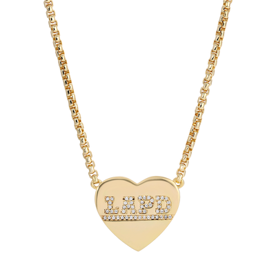 Safety Charm Necklace in Gold