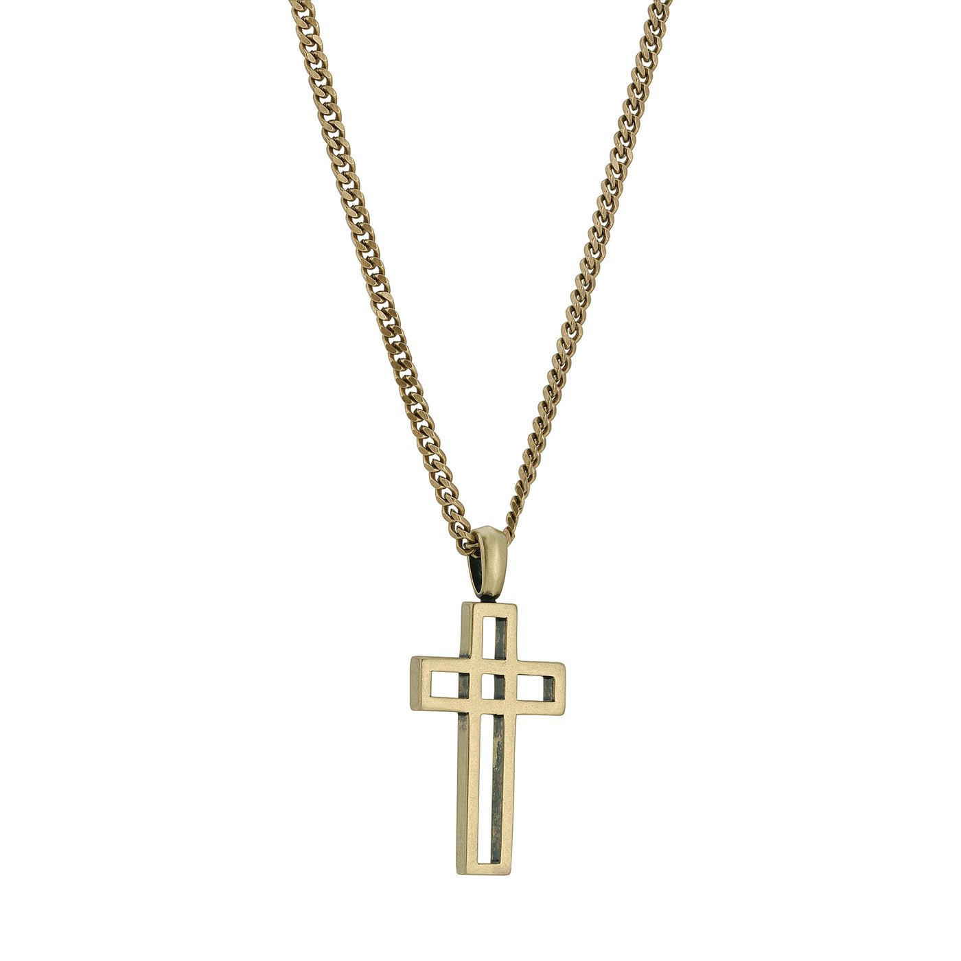 Antique Honor Cross Necklace in Gold