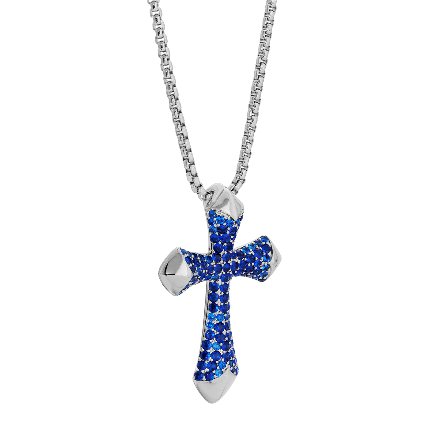 Goodwill Necklace in Blue Cubic Zirconia