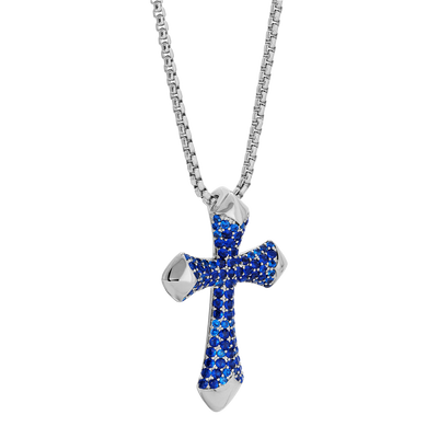 Goodwill Necklace in Blue Cubic Zirconia