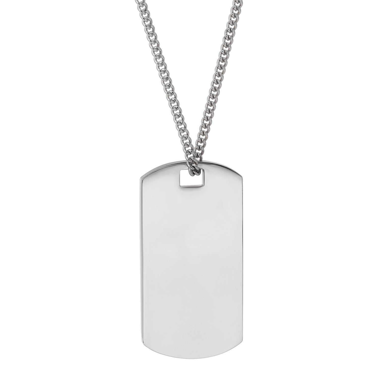 Healifty Polished Stainless Steel Dog Tag Blank Pendant Necklace ID Tags  for Dogs Cats (Gold)