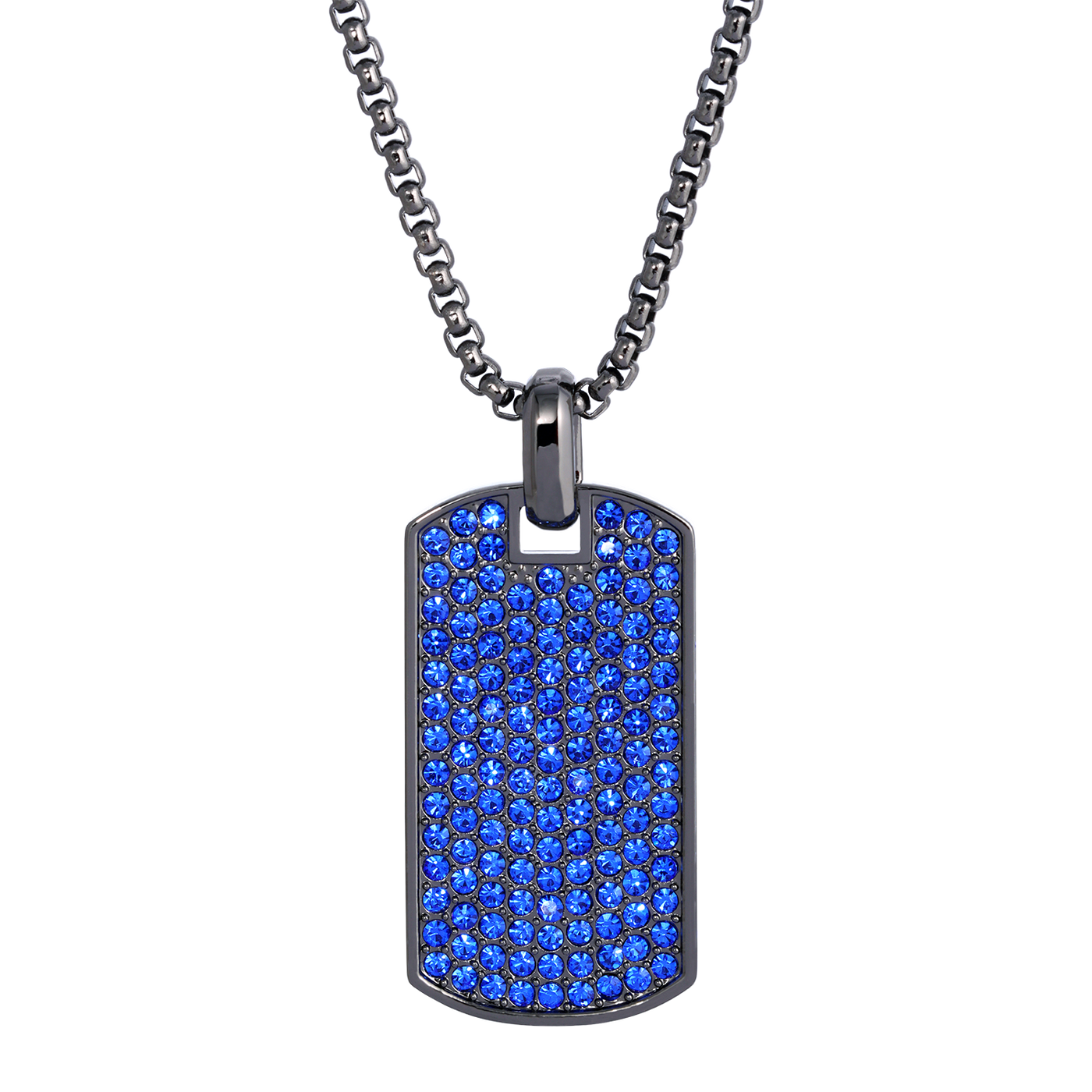 Brightness Dog Tag Pendant in Gun Metal