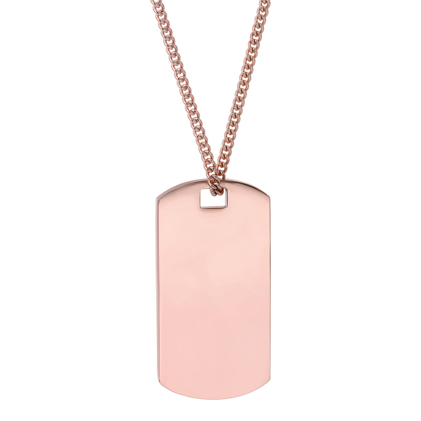 Solidarity Dog Tag Necklace in Rose Gold Plated