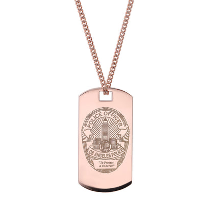 Solidarity Dog Tag Necklace in Rose Gold Plated