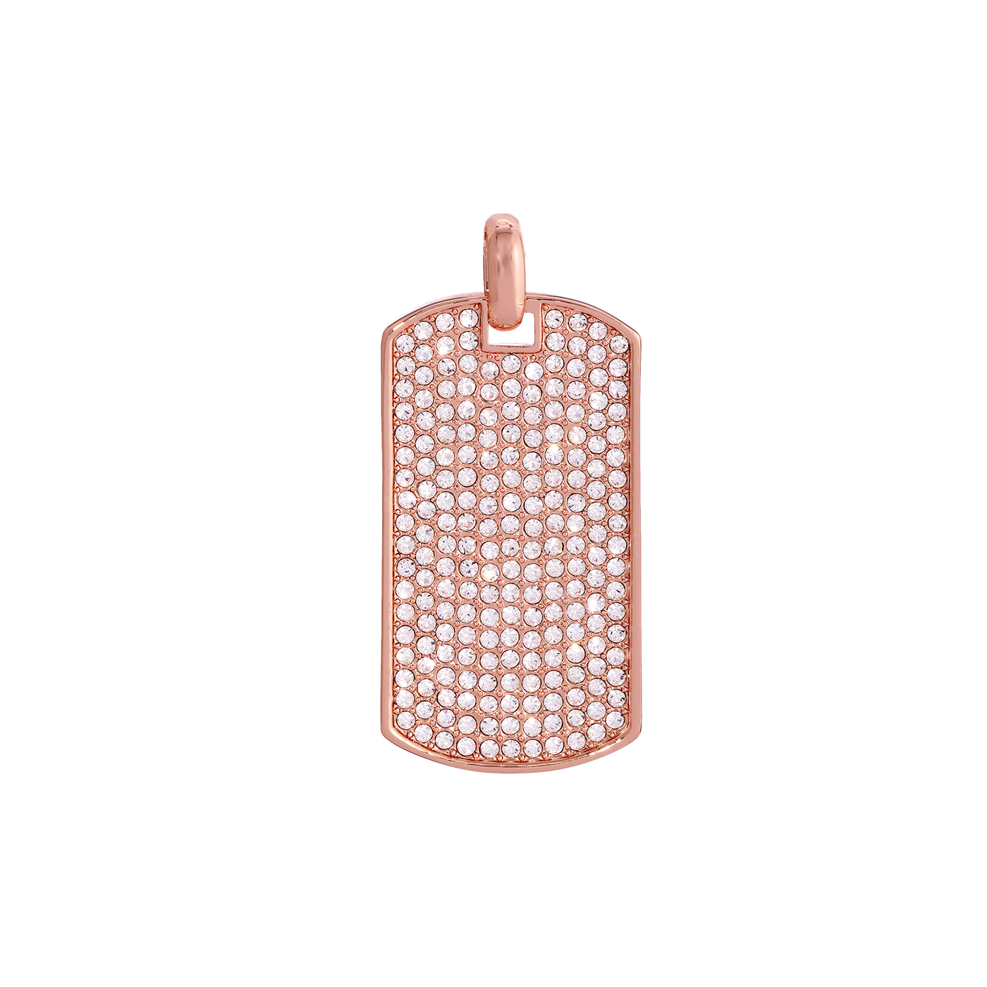 Brightness Dog Tag Pendant in Rose Gold