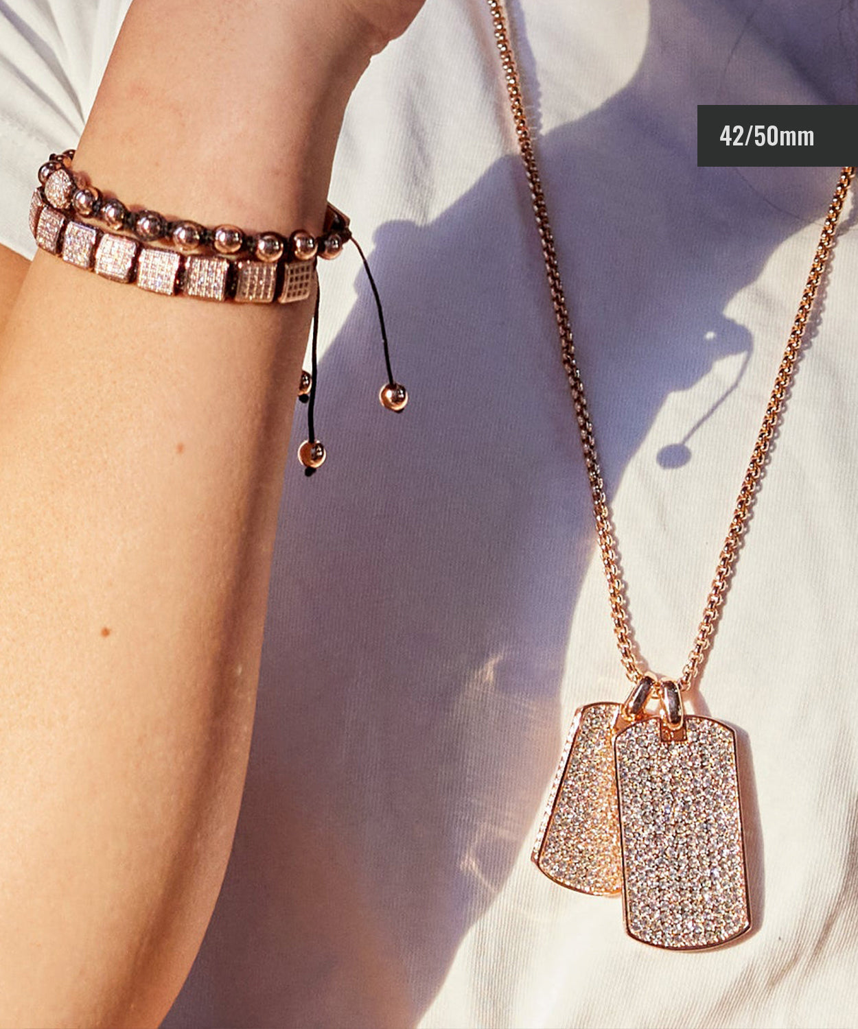 Louis Vuitton Dog Tag Rose Gold Necklace at 1stDibs