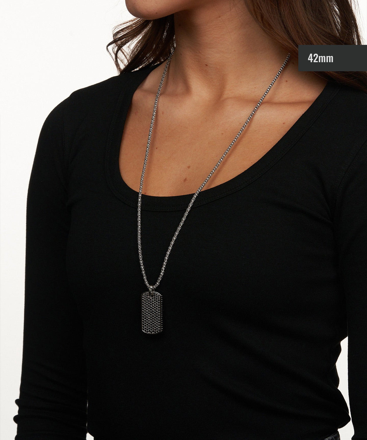 Shelby Snake Carbon Fiber Dog Tag Necklace