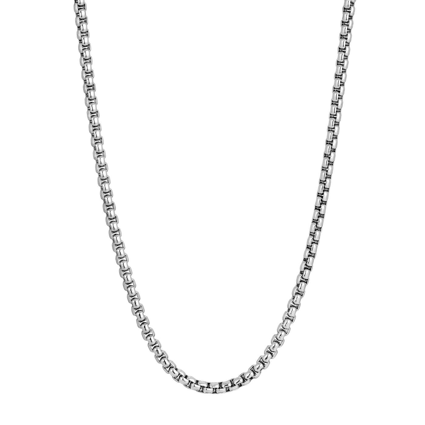 Silver Oxidized 31" Chain Necklace